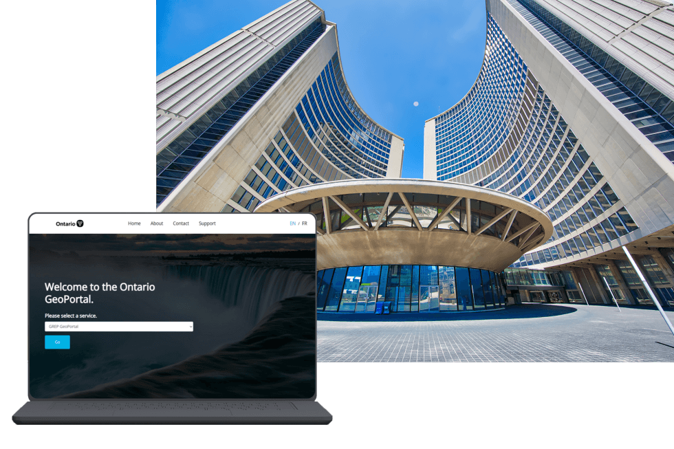 Ontario GeoPortal interface